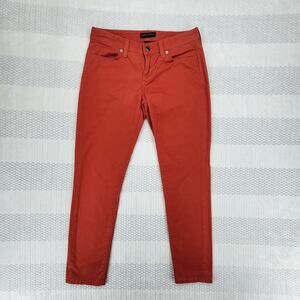 Banana Republic Womens Sloan Fit Sz 4 Coral Pants Stretch Slim Ankle 27" Inseam
